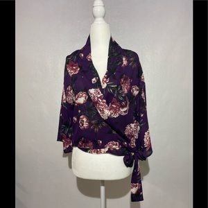 Floral Wrap blouse